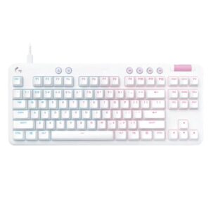 TECLADO GAMING RGB LOGITECH G713 MECÁNICO ALÁMBRICO USB INGLÉS 920-010413 BLANCO