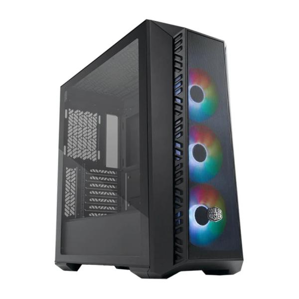 CASE GAMING RGB COOLER MASTER MASTERBOX 520 MESH MID TOWER VENTILADORES 3 DE 120MM CON VIDRIO LATERAL Y MALLA FRONTAL MB520-KGNN-S00 NEGRO