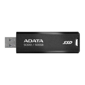HD SOLIDO EXTERNO 500GB ADATA SC610 USB 3.2 GEN 2 (USB-A) 550 MB/S LECTURA 500 MB/S ESCRITURA SC610-500G-CBK/RD