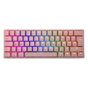 TECLADO GAMING RGB EAGLE WARRIOR KAY182U0001C 60% MECÁNICO INALÁMBRICO BT ESPAÑOL ROSADO