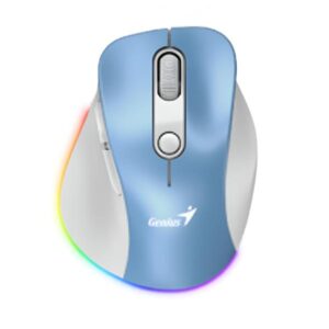 MOUSE RGB GENIUS ERGO 9000S PRO INALÁMBRICO BLUETOOTH 2400 DPI  31030039401 CELESTE