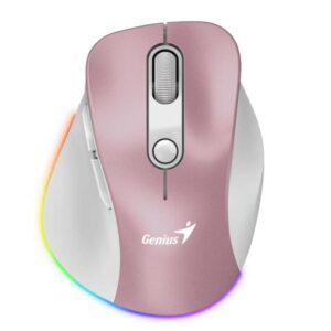 MOUSE GENIUS RGB RS2 ERGO 9000S PRO INALÁMBRICO CON RECEPTOR 2400 DPI 31030039403 ROSADO