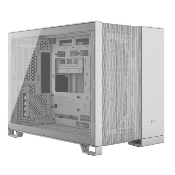 CASE GAMING CORSAIR 2500D AIRFLOW MINI TOWER SIN VENTILACIÓN INCLUIDA CON VIDRIO LATERAL Y MALLA FRONTAL CC-9011264-WW BLANCO