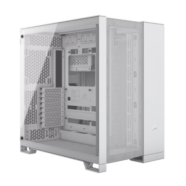 CASE GAMING CORSAIR 6500D AIRFLOW MID TOWER SIN VENTILACIÓN INCLUIDA CON VIDRIO LATERAL Y MALLA FRONTAL CC-9011260-WW BLANCO