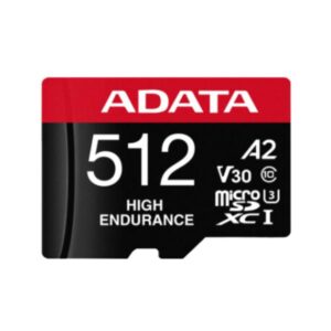 MEMORIA MICRO SDXC 512GB ADATA HIGH ENDURANCE CON ADAPTADOR PARA VIGILANCIA AUSDX512GUI3V30SHA2-RA1