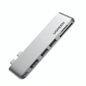 HUB UGREEN CM380 MULTIFUNCIONAL USB-C 2 PUERTOS USB 3.0 1 PUERTO HDMI RTO PARA TARJETAS SD/TF PARA MACBOOK AIR/PRO 80856