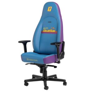 SILLA GAMING NOBLECHAIRS  ICON EDICIÓN FALLOUT NUKA-COLA QUANTUM CUERO SINTÉTICO NBL-ICN-PU-NCQ CELESTE/MORADO
