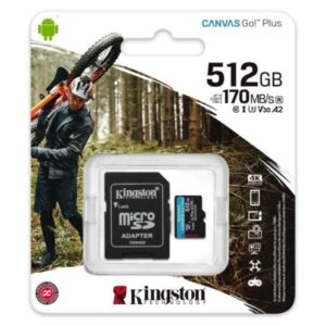 MEMORIA MICRO SD 512GB KINGSTON CANVAS GO PLUS 170R A2 SDCG3/512GB