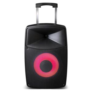 PARLANTE MOONKI MS-P112B 150W BLUETOOTH CON DOS MICROFONOS INALÁMBRICOS NEGRO