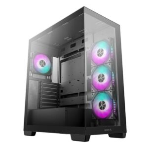 CASE  DEEPCOOL CG580 AF TORRE MEDIA PLASTICO Y ACERO 3 ABANICOS LATERALES Y 1 ABANICO TRASERO R-CG580-BKADA4-G-1