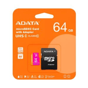 MEMORIA MICRO SD 64GB CLASE 10 ADATA AUSDX64GUICL10-RA1