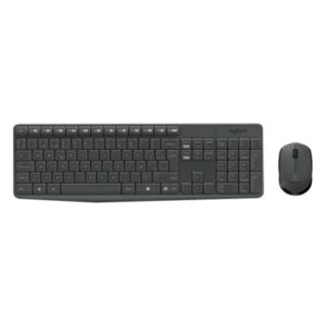 TECLADO Y MOUSE LOGITECH MK235 MEMBRANA INALÁMBRICO 2.4 GHZ ESPAÑOL 920-007901 NEGRO