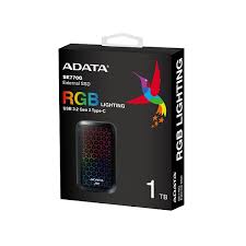 HD SOLIDO EXTERNO 1TB ADATA 3.2 GEN 2 1000 MB/S LECTURA 800 MB/S ESCRITURA ASE770G-1TU32G2-CBK