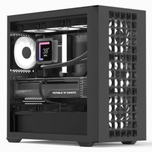 CASE RGB AEROCOOL D302A-G-BK-V1 MINI TOWER VENTILADORE 4 DE 120MM CON VIDRIO LATERAL Y MALLA FRONTAL ACCS-DS04043.11 NEGRO