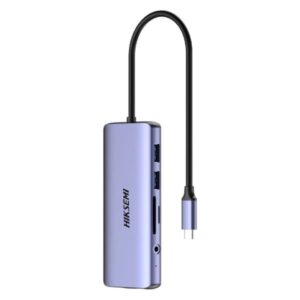 HUB HIKSEMI HS-HUB-DS11 11 EN 1 USB-C  1 PUERTO PD CARGA RAPIDA 1 PUERTO HDMI 1 PUERTO VGA 1 PUERTO MICRO SD 1 PUERTO TF 2 PUERTOS USB-A 3.0 2 PUERTOS USB-A 2.0 1 PUERTO DE AUDIO Y 1 PUERTO RJ45