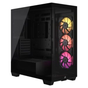 CASE RGB CORSAIR ICUE LINK 3500X MID TOWER VENTILADORES 3 DE 120MM CON VIDRIO LATERAL Y FRONTAL CC-9011280-WW NEGRO