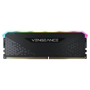 MEMORIA RAM PC-16GB-CORSAIR-CMG16GX4M1E3200C16-DDR4-3200 MHZ-CL16-1.35 V-RGB RS. XMP 2.0. DISIPADOR ALUMINIO-DIMM 288 PINES NEGRO