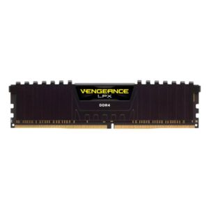 MEMORIA RAM PC 16GB CORSAIR CMK16GX4M1E3200C16 DDR4 3200 MHZ CL16 1.35 V LPX. DISIPADOR ALUMINIO. XMP 2.0 DIMM 288 PINES NEGRO