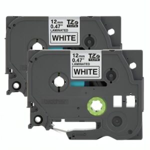 CINTA BROTHER TZE2312PK NEGRO SOBRE BLANCO DE 12MM PARA P-TOUCH 8M 2 PACK