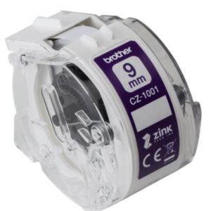 CINTA ADHESIVA CONTINUA A COLOR BROTHER CZ1001 ZERO INK 9MM X 5M COMPATIBLE CON IMPRESORA VC-500W