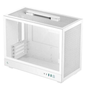 CASE DEEPCOOL CH160 PLUS WH MINI TOWER SIN VENTILACION INCLUIDA CON MALLA FRONTAL Y PANEL LATERAL R-CH160-WHNGM0-G BLANCO