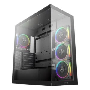 CASE RGB DEEPCOOL CG580 4F V2 MID TOWER VENTILADORES 4 DE 120MM CON VIDRIO FRONTAL Y LATERAL R-CG580-BKADA4-G-2 NEGRO