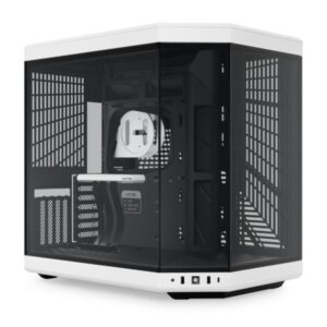 CASE GAMING HYTE Y70 MID TOWER SIN VENTILACIÓN CON VIDRIO FRONTAL Y LATERAL CS-HYTE-Y70-BW BLANCO / NEGRO