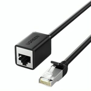 CABLE UTP UGREEN NW112 CAT 6 F/UTP RJ45 MACHO A HEMBRA 0.5 M 11278 NEGRO