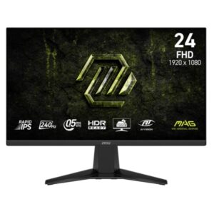 MONITOR GAMING MSI MAG 245F X24 23.8" PLANA 1920X1080 240HZ IPS RÁPIDO FREESYNC PREMIUM DISPLAYPORT / HDMI 9S6-3BC81M-004 NEGRO