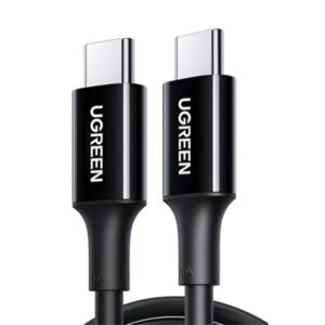 CABLE UGREEN USB-C A USB-C CARGA RAPIDA PD 5A 1M 80371 NEGRO