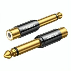 ADAPTADOR UGREEN AV169 6.35MM MACHO A RCA HEMBRA 80731