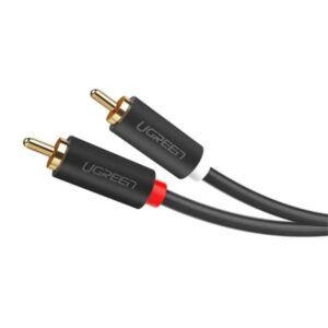 CABLE UGREEN AV104 2RCA MACHO A 2RCA MACHO 2M 10518 NEGRO