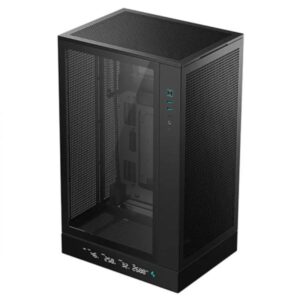 CASE DEEPCOOL CH270 DIGITAL MINI TOWER SIN VENTILACIÓN INCLUIDA CON VIDRIO LATERAL Y MALLA FRONTAL R-CH270-BKNDM0-G-1 NEGRO