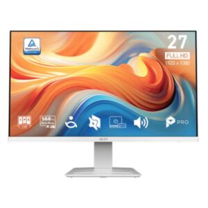 MONITOR MSI PRO MP273W E14A 27" PLANA 1920 X 1080 144 HZ IPS FREESYNC 9S6-3PB4CH-266 BLANCO