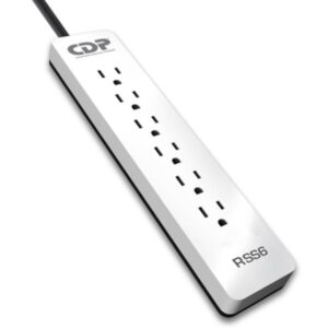 REGLETA CDP R-SS6 6 TOMAS 1850 W 1.2 M PROTECTOR DE VOLTAJE
