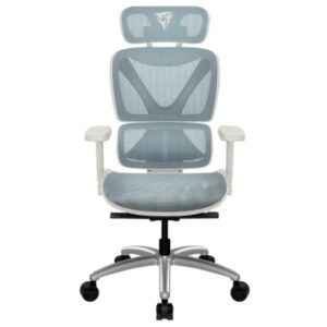 SILLA DE OFICINA ERGONÓMICA THUNDERX3 XTC CHROMA MALLA DE CUERO SINTÉTICO TRANSPIRABLE TEGC-3073102.B1 AZUL/BLANCO