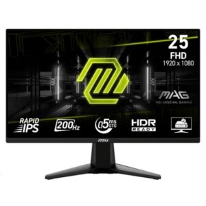 MONITOR MSI MAG 255F E20 24.5" PLANO 1920 X 1080 200 HZ ANTI-GLARE HDMI Y DP 9S6-3BC21M-046