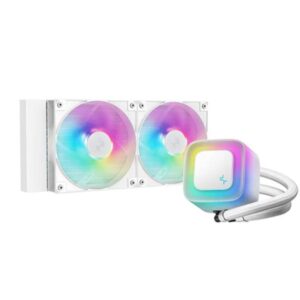 ENFRIAMIENTO LIQUIDO RGB DEEPCOOL LE240 WH V2 AIO 240MM R-LE240-WHAMMN-G-2 BLANCO