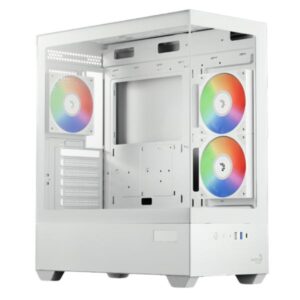 CASE GAMING RGB AEROCOOL P500D DIGI-G-WT-V1 MID TOWER VENTILADORES 3 DE 120MM CON PANEL FRONTAL Y LATERAL ACCM-PN07033.21 BLANCO