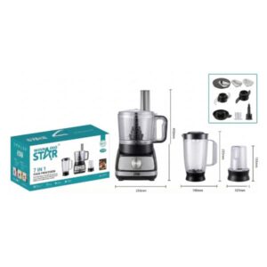 PROCESADOR DE ALIMENTOS MULTIFUNCIONAL WINNING STAR ST-2372 400W 1.5L LLJ-1685-WST-110V-38861 NEGRO