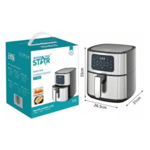 FREIDORA DE AIRE WINNING STAR ST-2041 1400W 5.5L CON PANTALLA DIGITAL KQZG-714-WST-110V-15780 PLATEADO