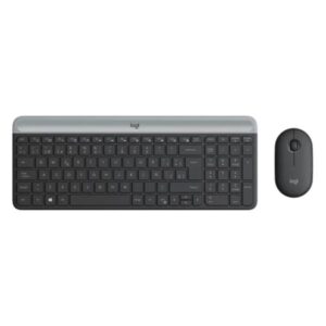 TECLADO Y MOUSE LOGITECH MK470 SLIM COMBO MEMBRANA INALÁMBRICO 2.4 GHZ ESPAÑOL 920-009266 NEGRO
