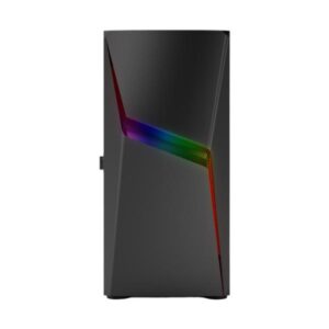CASE GAMING RGB EAGLE WARRIOR STORM CG03YBRA001C MID TOWER 1 VENTILADOR DE 120MM CON VIDRIO LATERAL Y TIRA RGB NEGRO