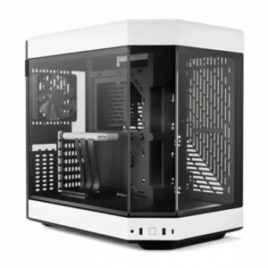 CASE GAMING HYTE Y60 MID TOWER  VENTILADORES 3 DE 120MM CON VIDRIO FRONTAL, LATERAL Y ESQUINA CS-HYTE-Y60-BW BLANCO / NEGRO