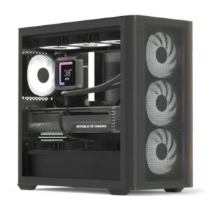 CASE GAMING RGB AEROCOOL D301A MINI TOWER VENTILADORES 4 DE 120MM CON VIDRIO LATERAL Y MALLA FRONTAL  D301A-G-BK-V2 NEGRO