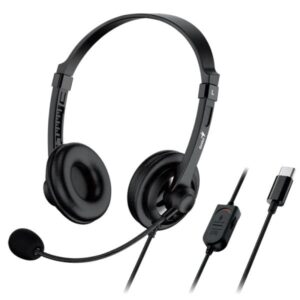 HEADSET GENIUS HS-230U ALÁMBRICO USB-C 2.4M 31710021405 NEGRO