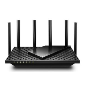 ROUTER TP LINK ARCHER AXE75(US) 2.4 GHZ 5 GHZ 6 GHZ AXE5400 WI FI 6E TRI BAND PUERTOS LAN / WAN NEGRO